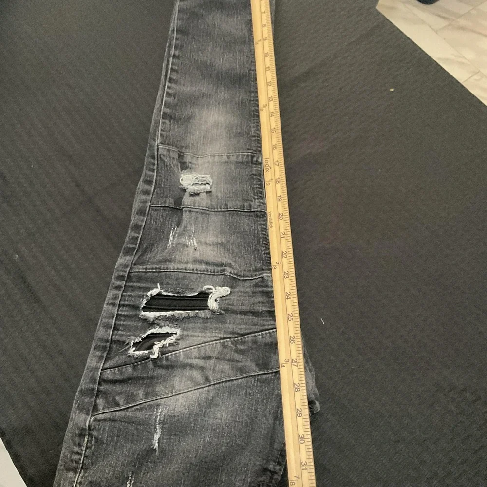 Southpole Jeans Boys Size 16 Gray Charcoal Skinny Slim Stretch Distressed Ripped